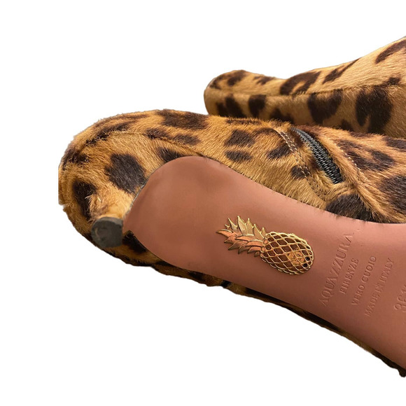 AQUAZZURA Women’s Quant haircalf ankle booties boots Zip / Italy / Sz 36.5 Sz 6 - Picture 6 of 9